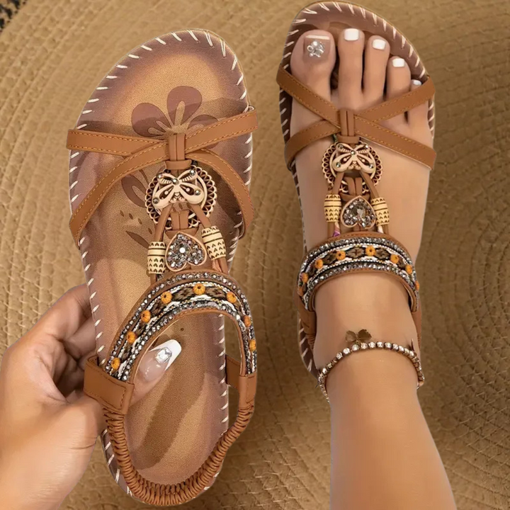 Flora | Sandalen Stil Ibiza, die Komfort und Eleganz vereinen