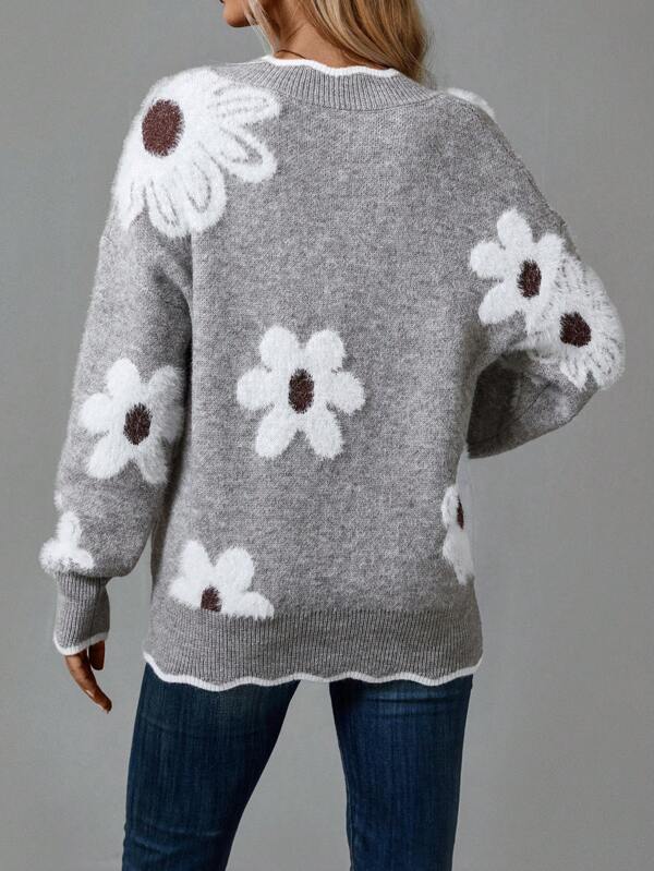 Belinha - Elegante Bluse mit V-Ausschnitt und floralem Muster