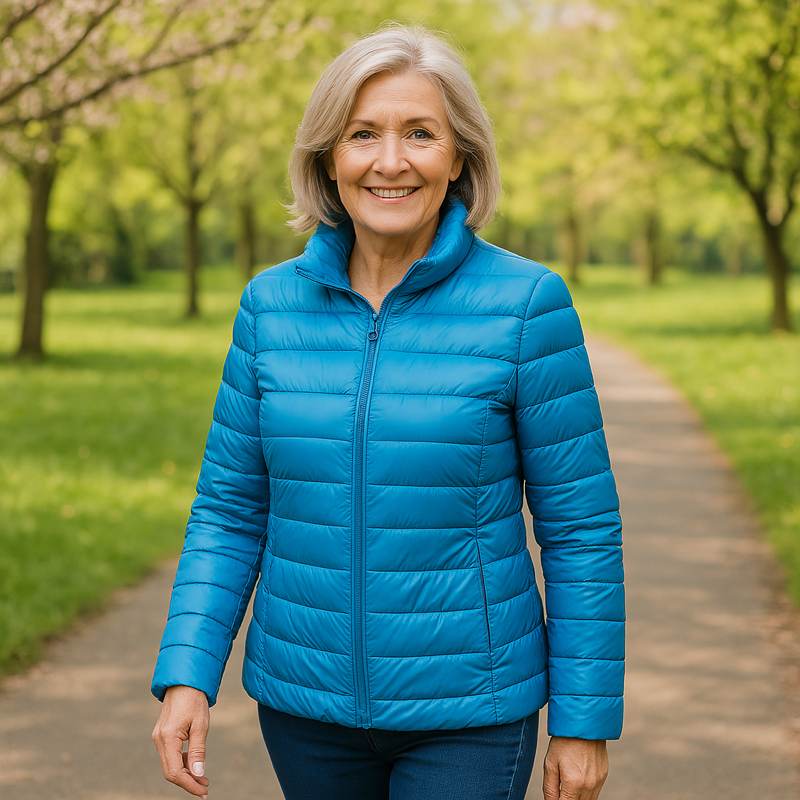 ULLA ÜBERGANGS-PADDED JACKE | HIMMELBLAU