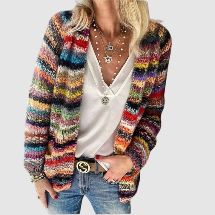 Nikola - Angenehmer mehrfarbiger Cardigan