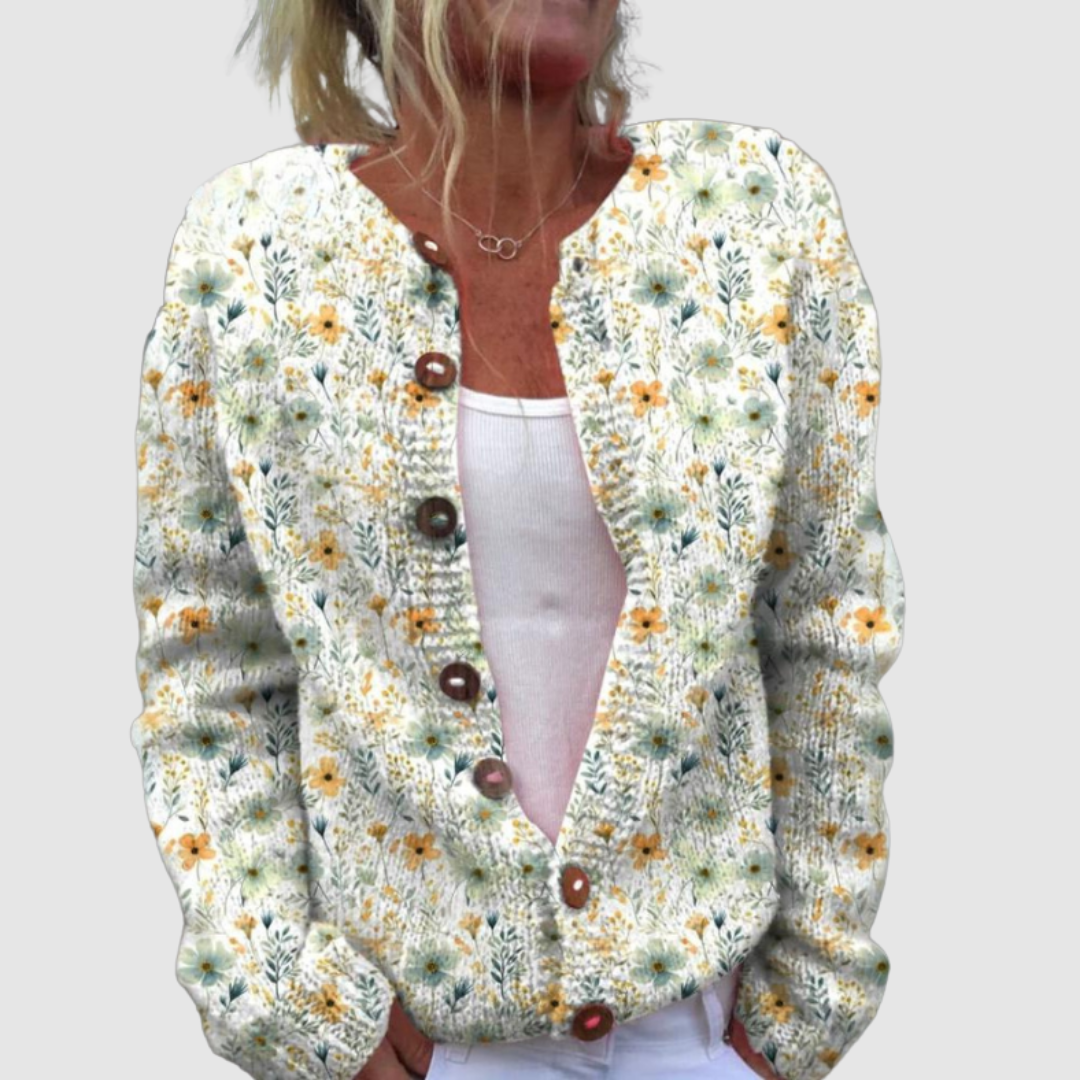 Josefína - Cardigan mit Blumenmuster