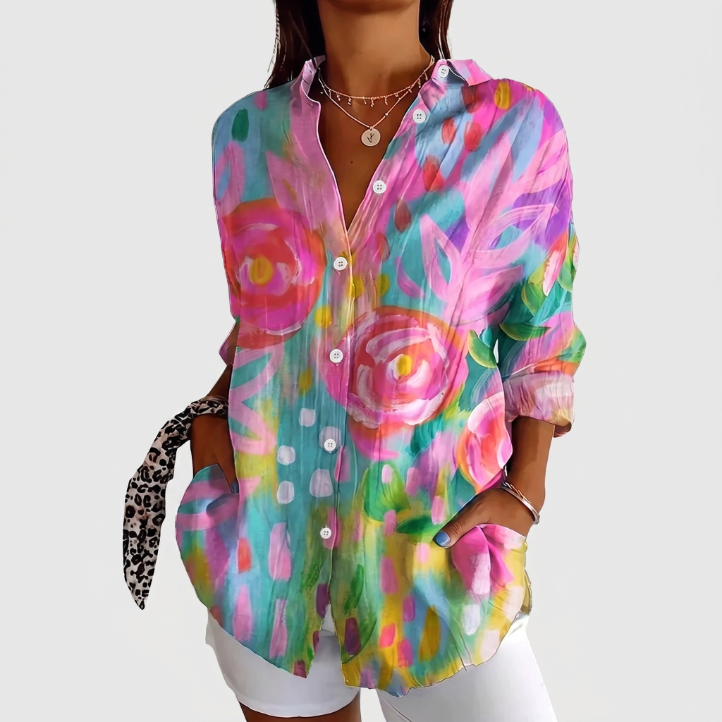 Shielo | Bluse mit abstraktem Muster
