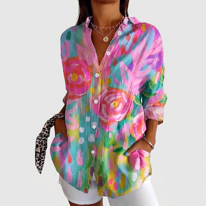 Shielo | Bluse mit abstraktem Muster