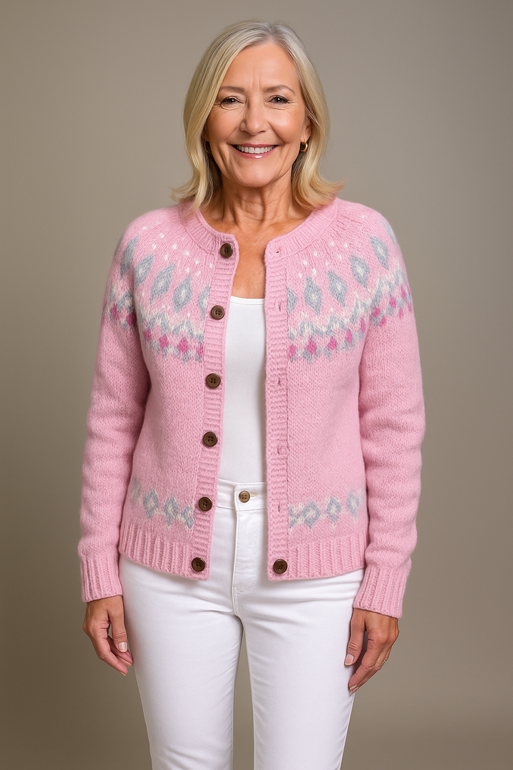 SOFIE | PINK STRICK CARDIGAN
