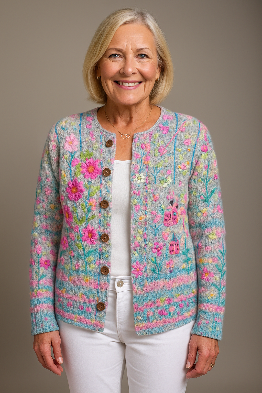 LENA | ELEGANTE WESTE MIT BLUMENPRINT