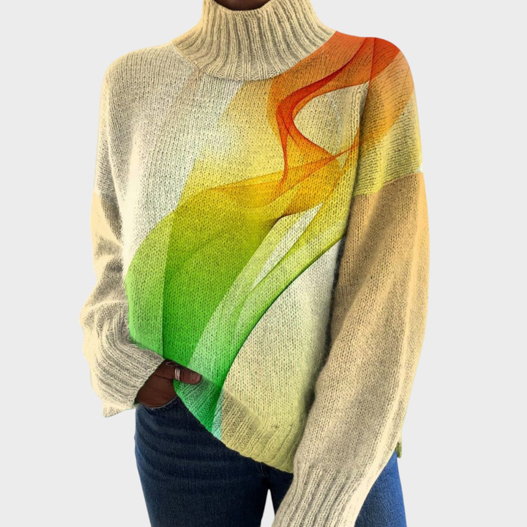 Bianca - Künstlerischer Strickpullover