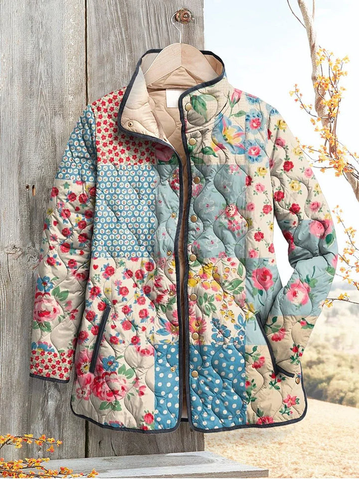 MILLICENT | RETRO BLOSSOM QUILTED JACKE