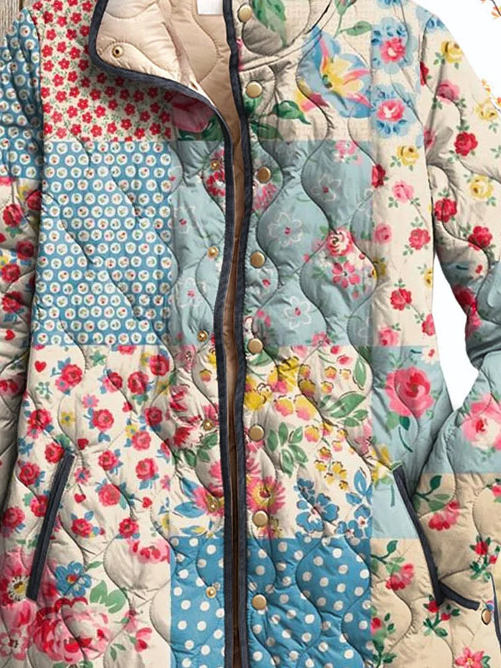 MILLICENT | RETRO BLOSSOM QUILTED JACKE