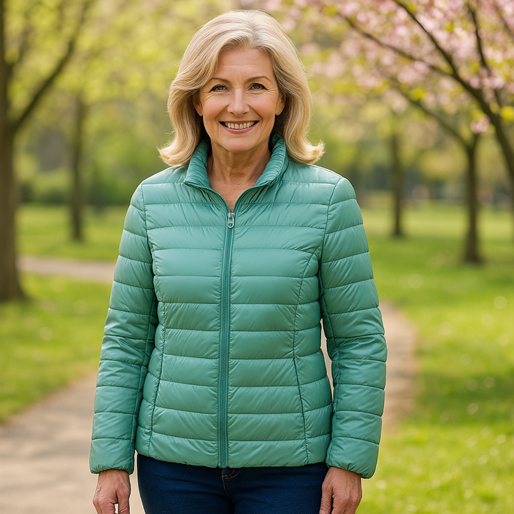 ULLA ÜBERGANGS-POLSTERJACKE | MINZGRÜN