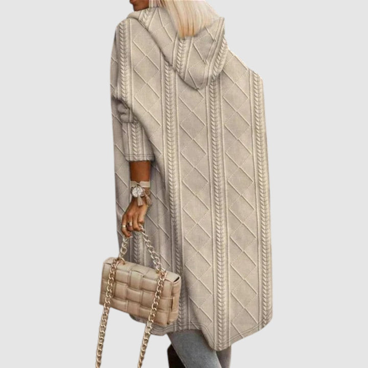 Lucie - Langer Cardigan mit Kapuze