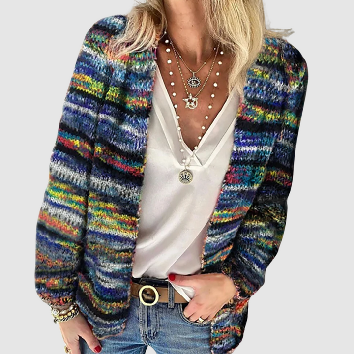 Nikola - Angenehmer mehrfarbiger Cardigan