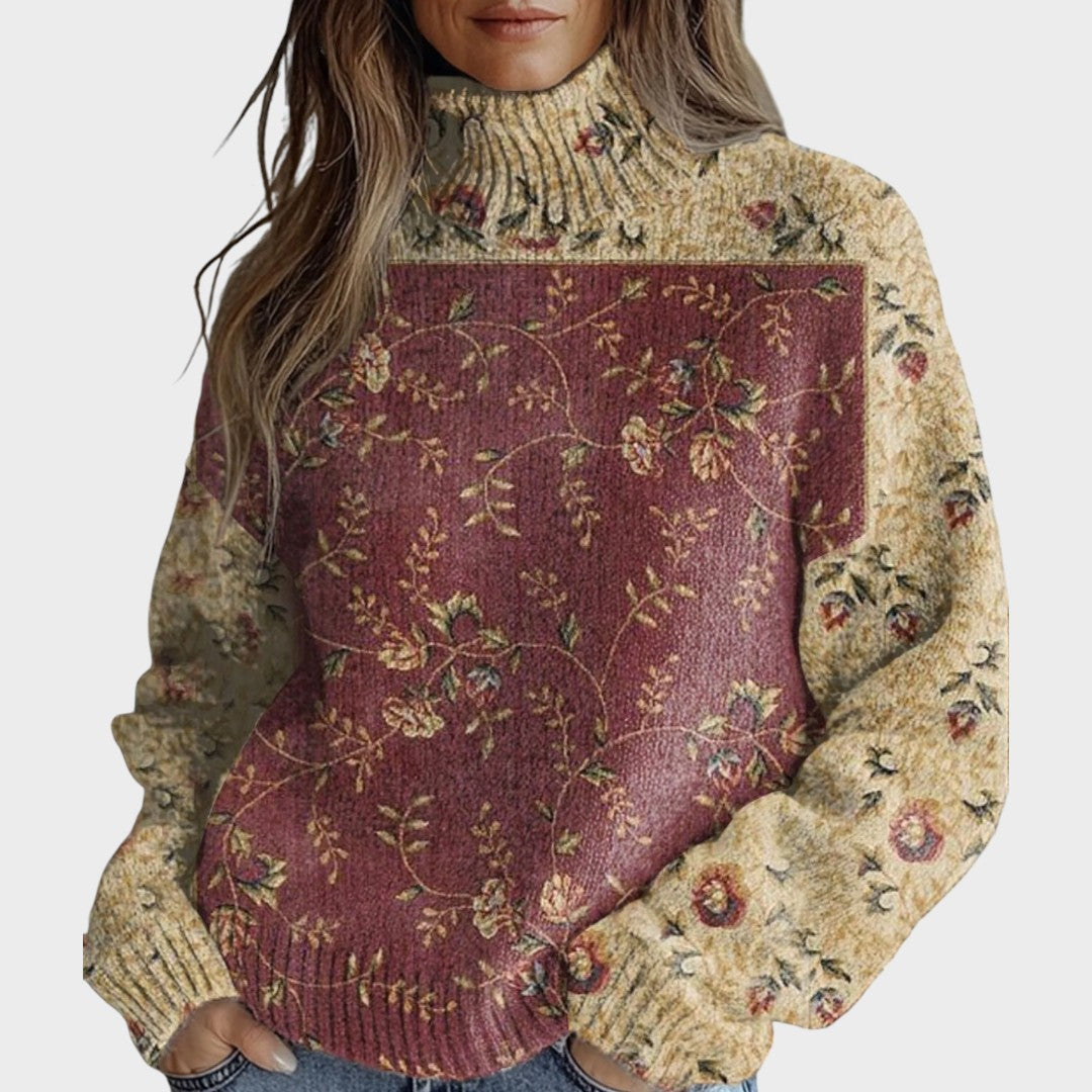 Milost - Künstlerischer Pullover mit Kragen