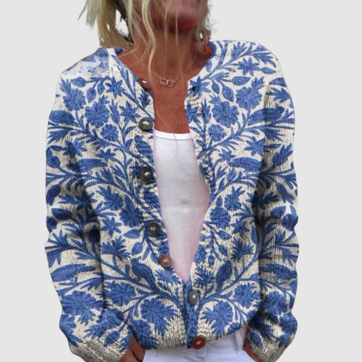 Josefína - Cardigan mit Blumenmuster