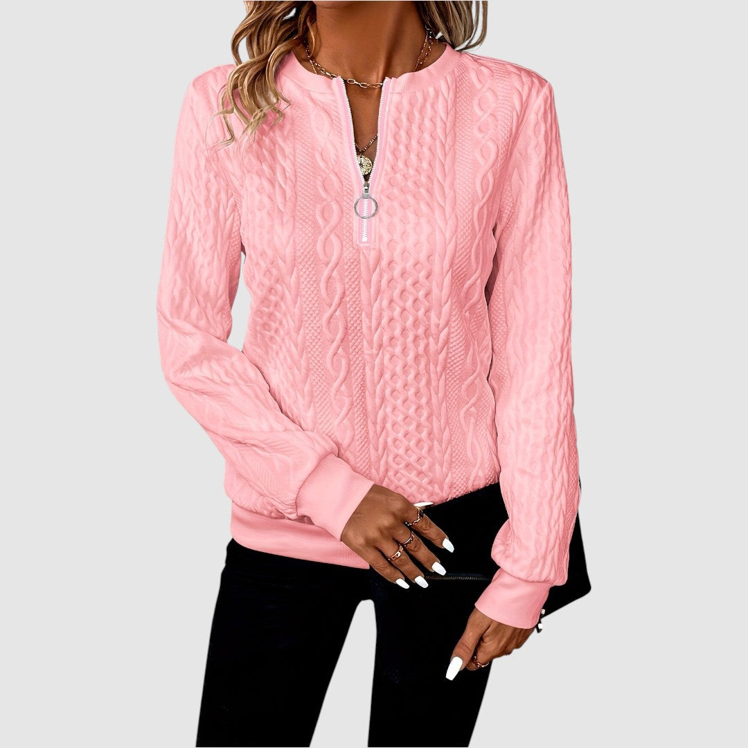 Rozárie - Stilvoller geflochtener Pullover
