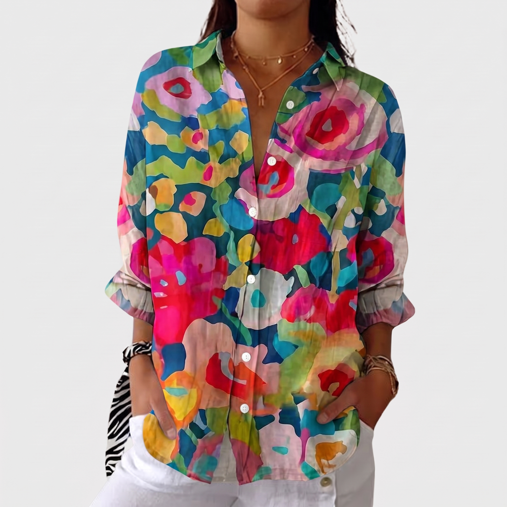 Shielo | Bluse mit abstraktem Muster