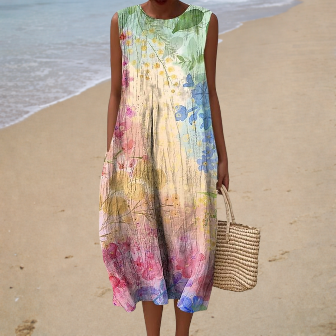 Marie | Bequemes ärmelloses Sommerkleid