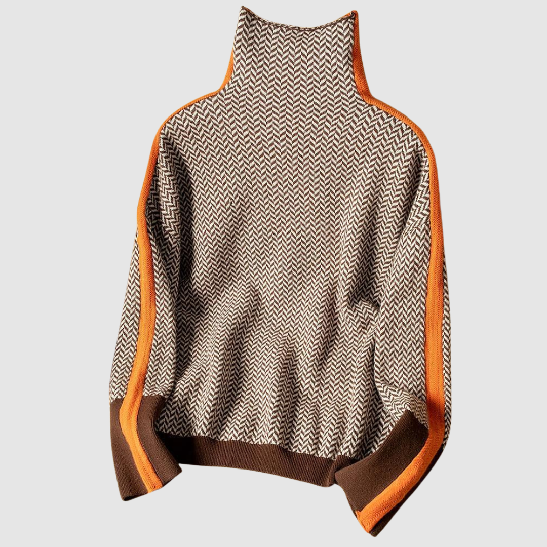 Elżbieta - Pullover mit hohem Kragen