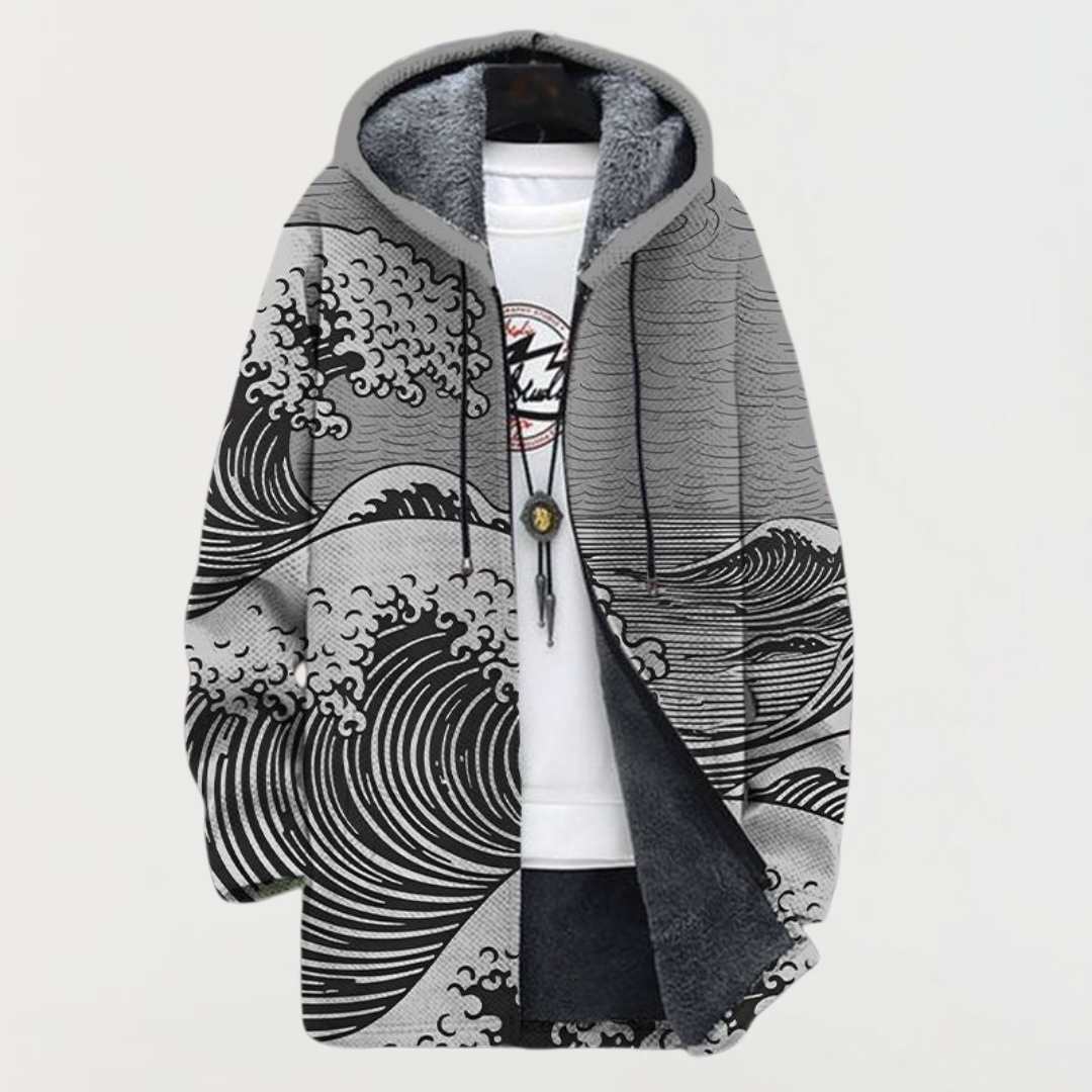 Kathrin | Kapuzenjacke mit Wellenmuster