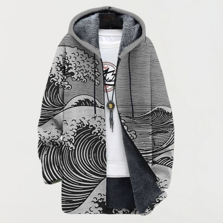 Kathrin | Kapuzenjacke mit Wellenmuster