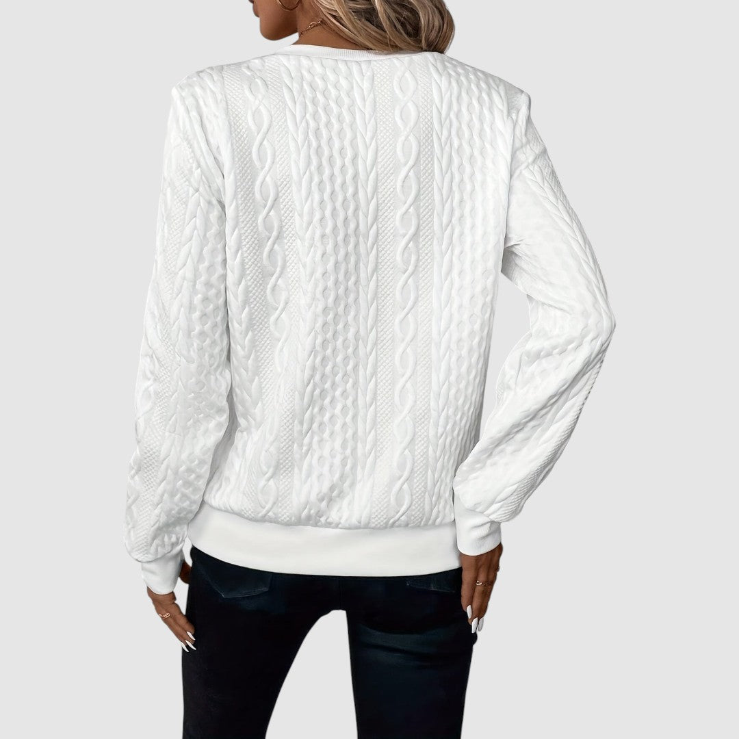 Rozárie - Stilvoller geflochtener Pullover