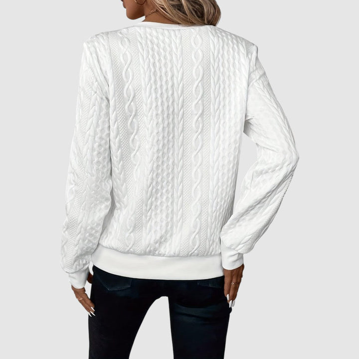 Rozárie - Stilvoller geflochtener Pullover