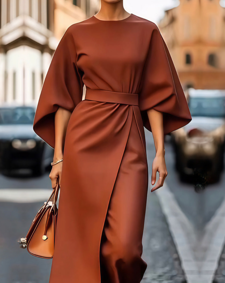Valentina | Elegantes Maxikleid mit Volumenärmeln