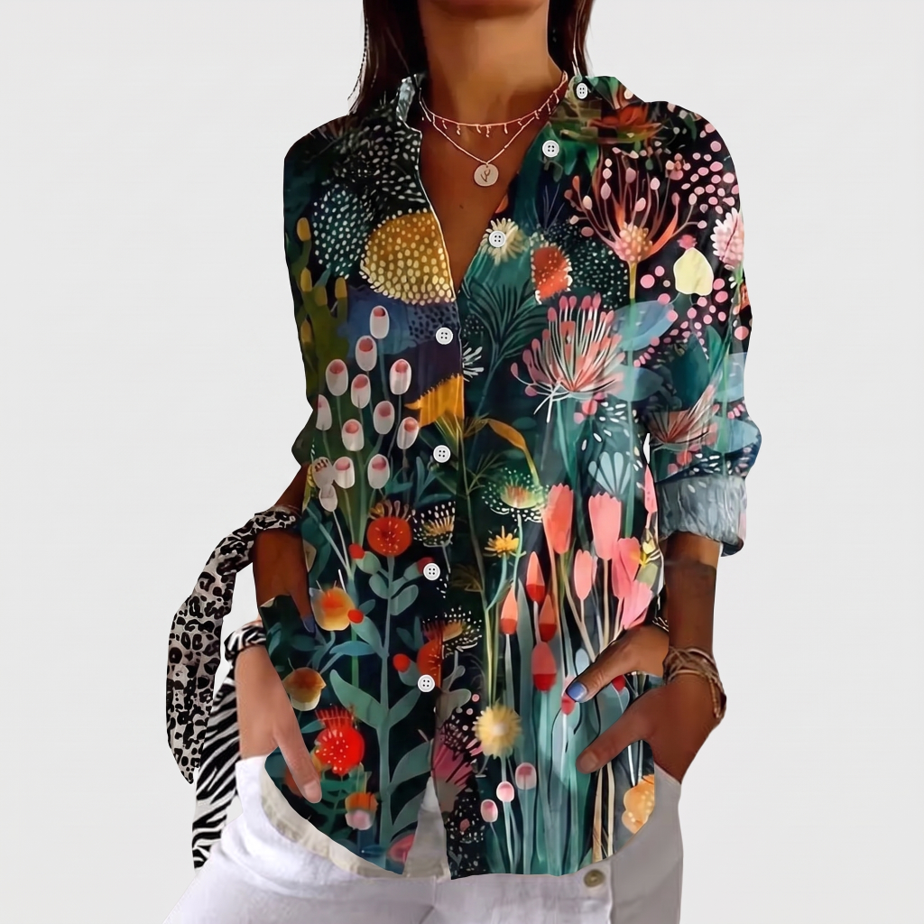Shielo | Bluse mit abstraktem Muster