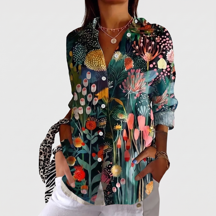 Shielo | Bluse mit abstraktem Muster