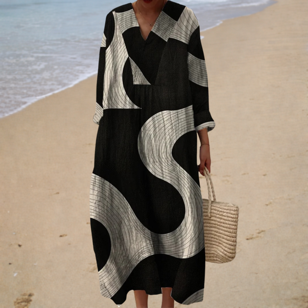 Lena | Figurschmeichelndes Sommerkleid mit Print