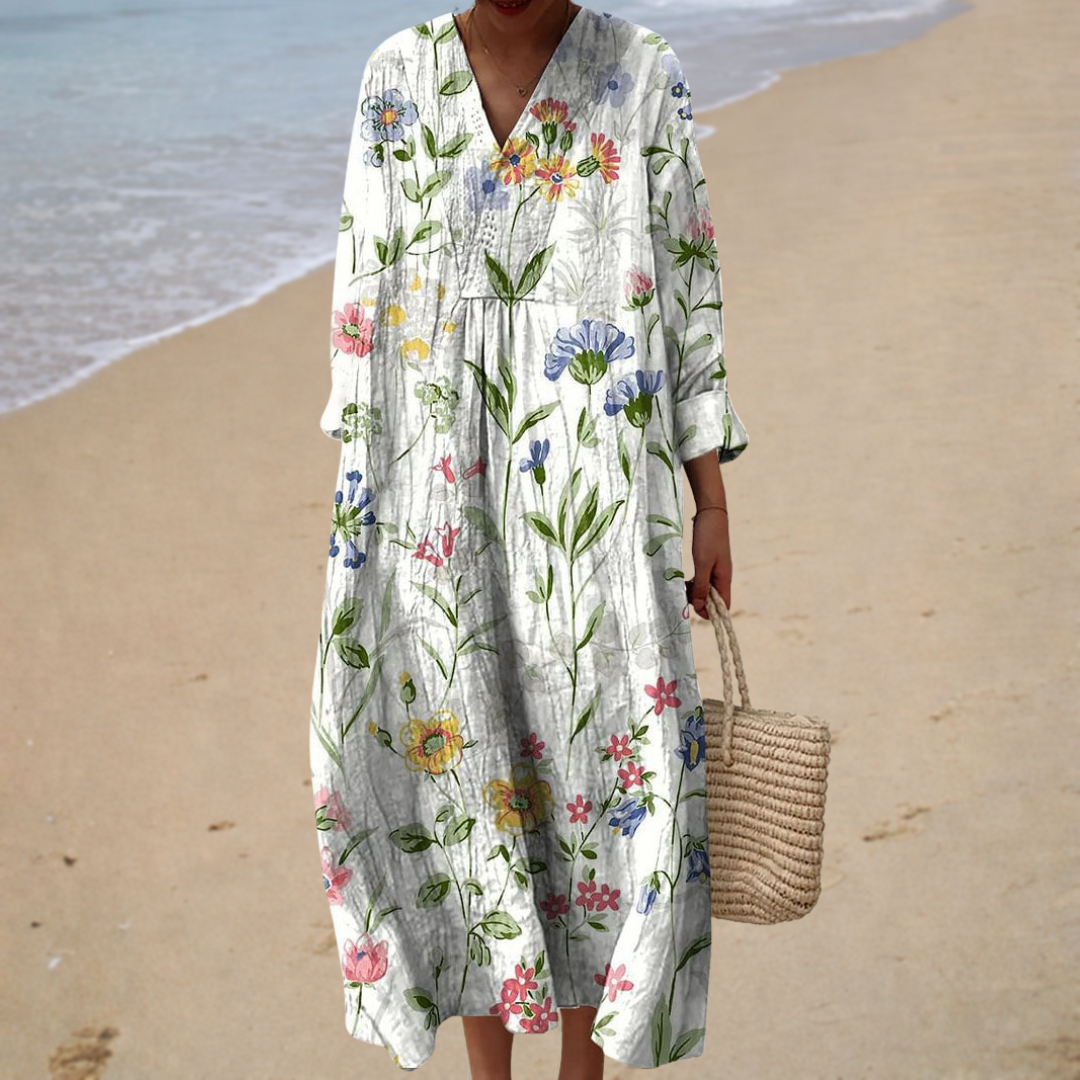 Luise | Figurschmeichelndes Sommerkleid mit Print