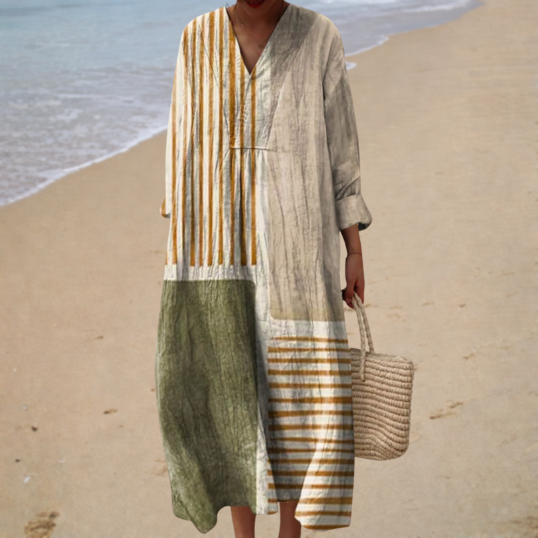 Marie | Figurschmeichelndes Sommerkleid mit Print