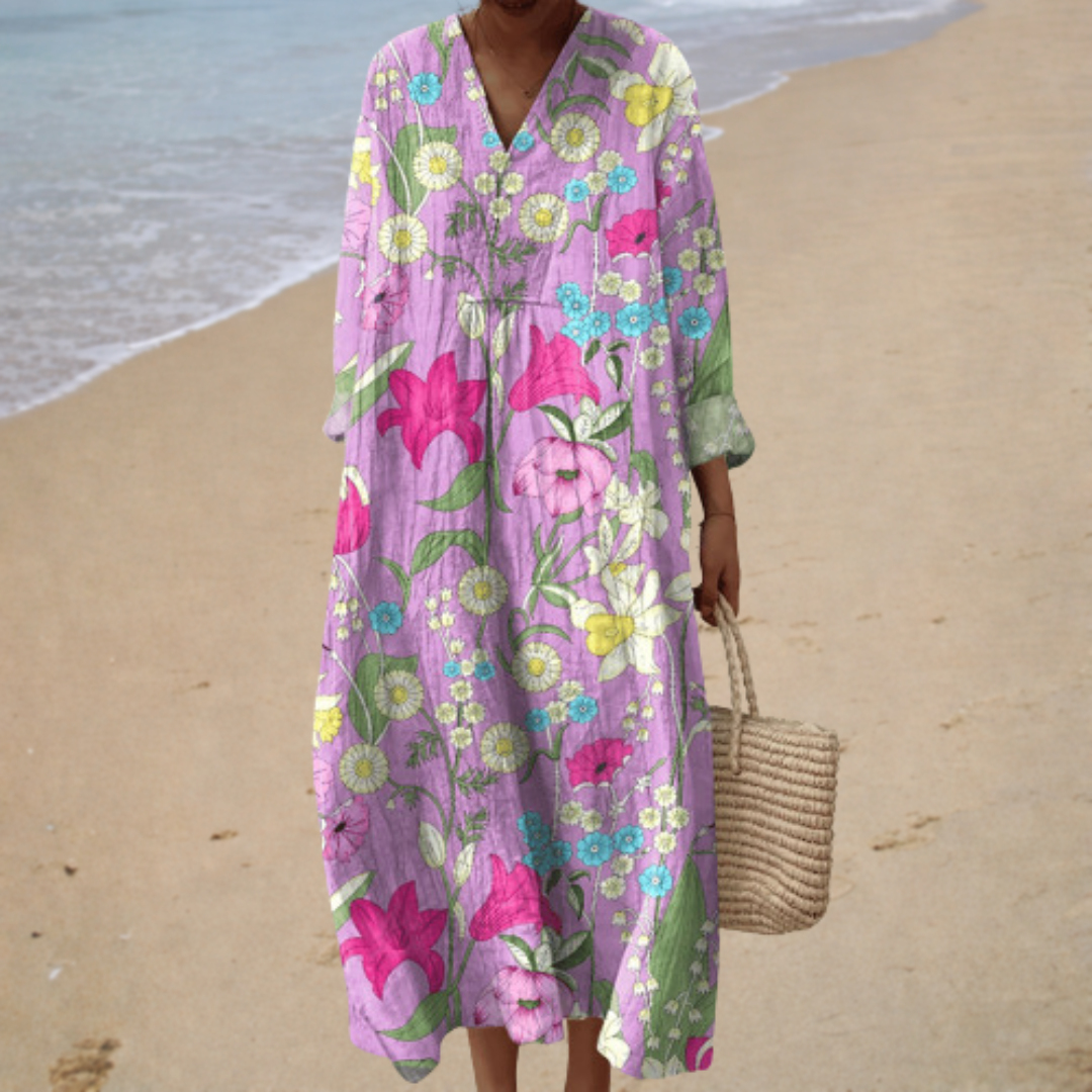 Magdalena | Figurschmeichelndes Sommerkleid mit Print