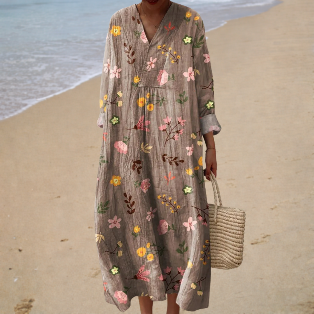 Marlene | Figurschmeichelndes Sommerkleid mit Print