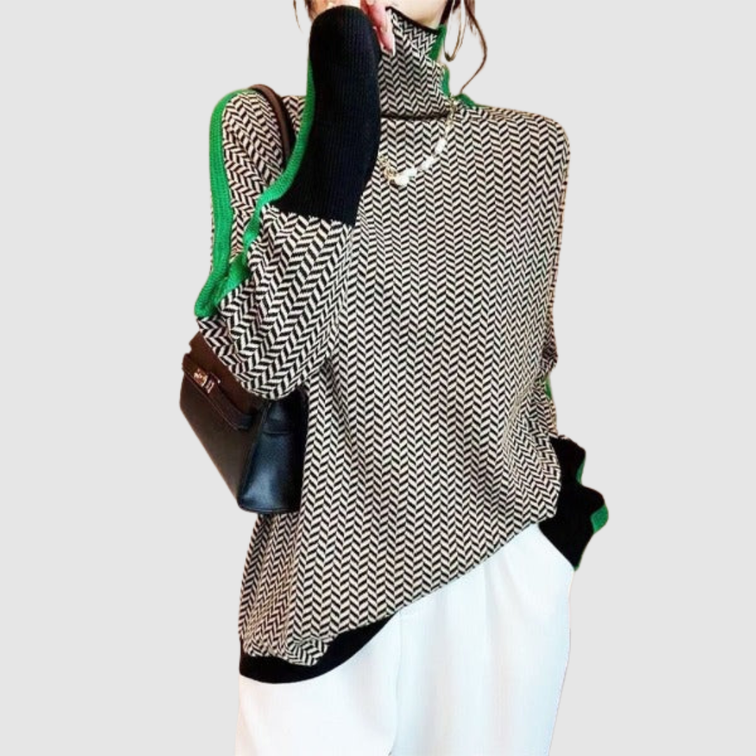 Elżbieta - Pullover mit hohem Kragen