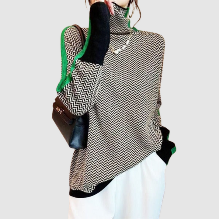 Elżbieta - Pullover mit hohem Kragen