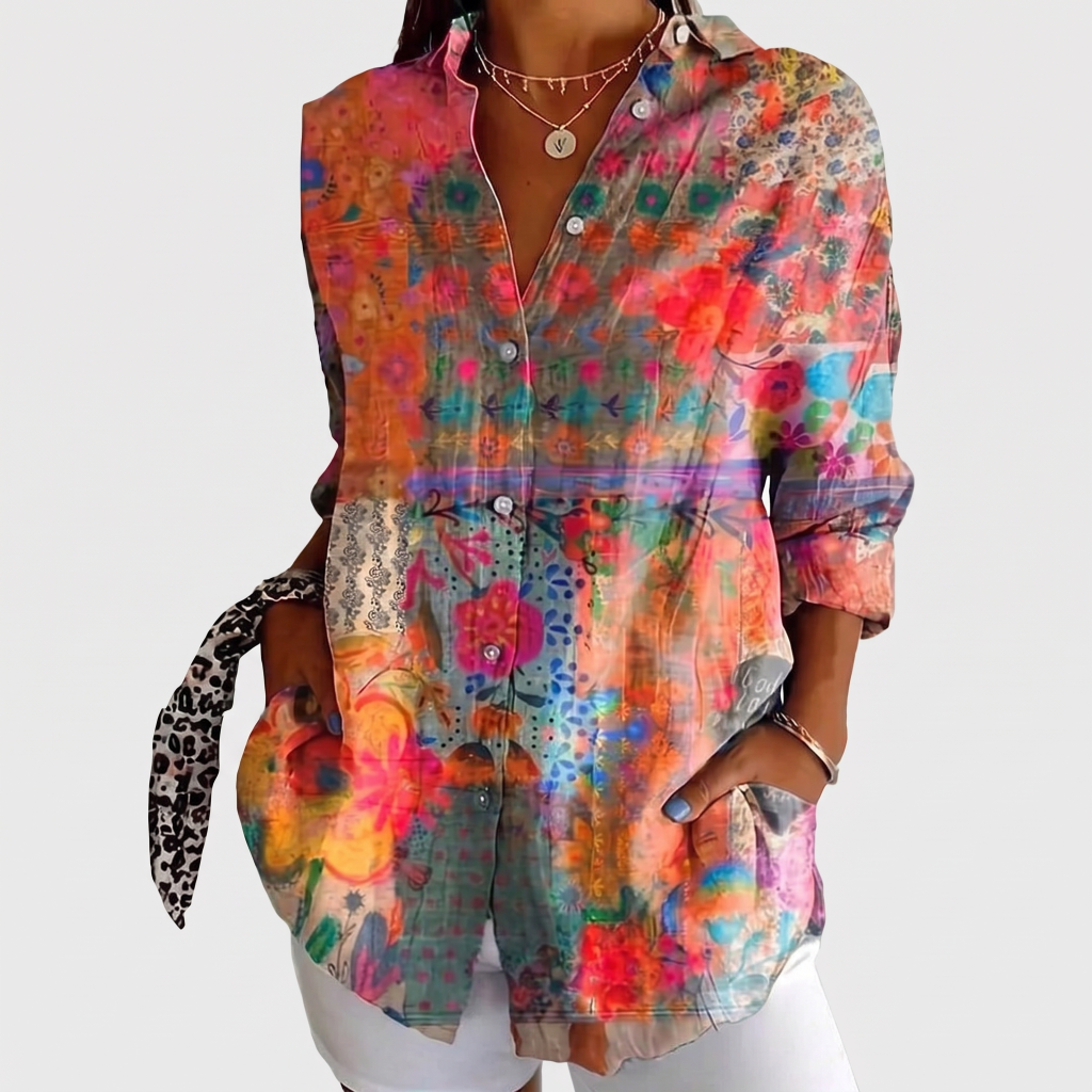Shielo | Bluse mit abstraktem Muster