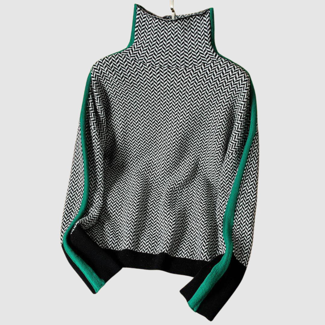 Elżbieta - Pullover mit hohem Kragen