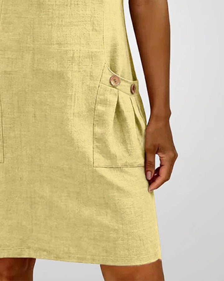 Van Elst Mode® | Baumwollkleid mit Reißverschluss