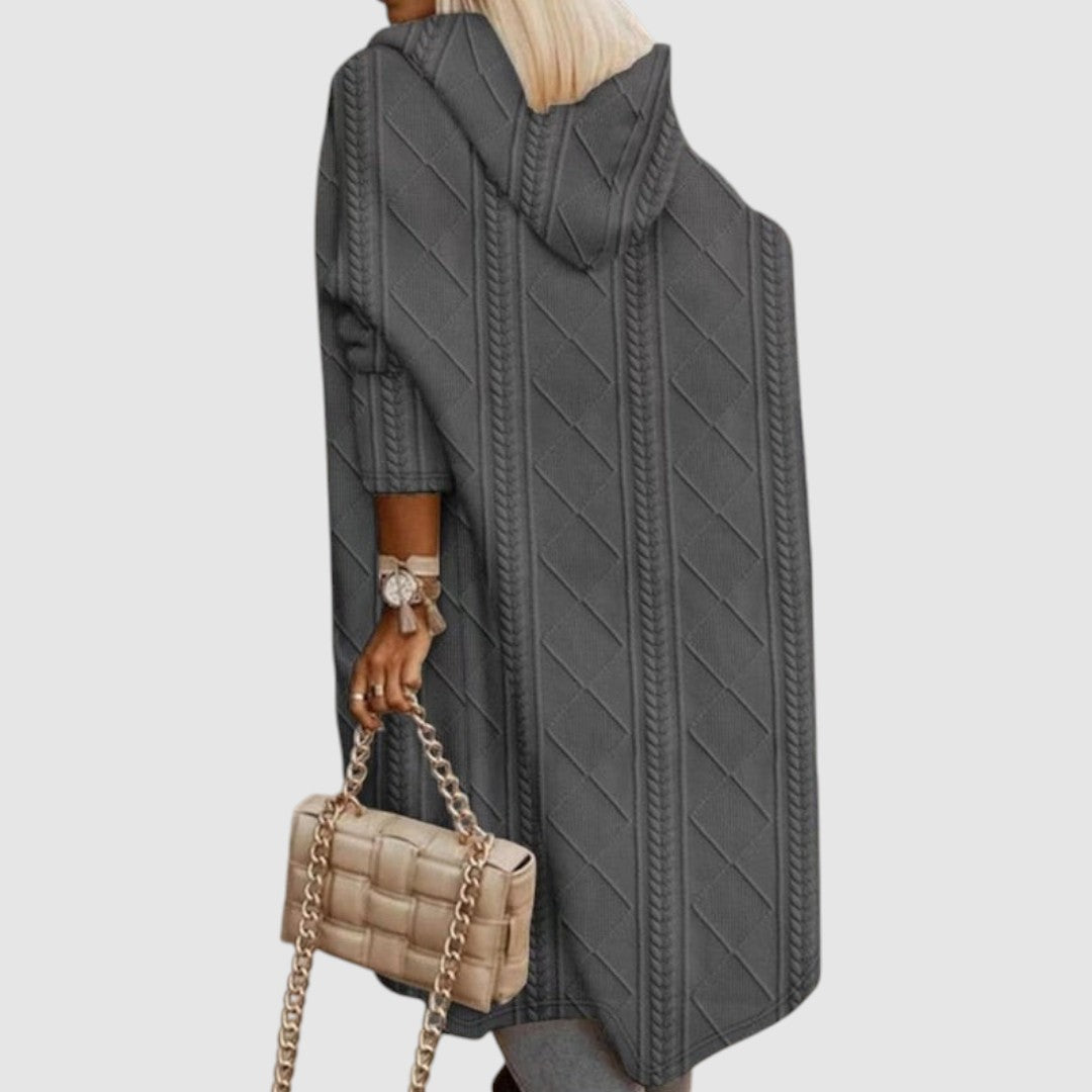 Lucie - Langer Cardigan mit Kapuze