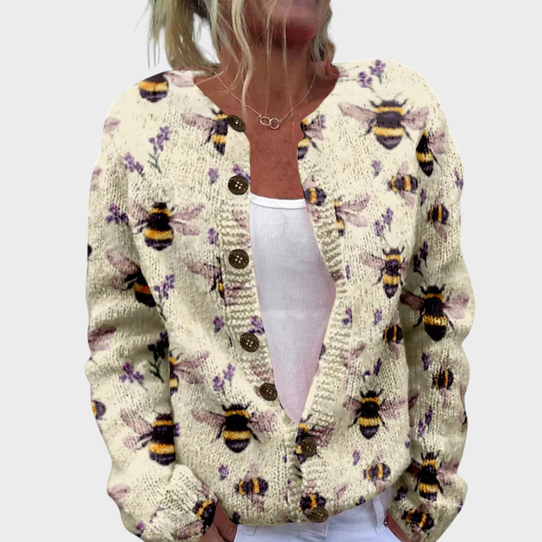 Alice - Herbstlicher blumiger Cardigan