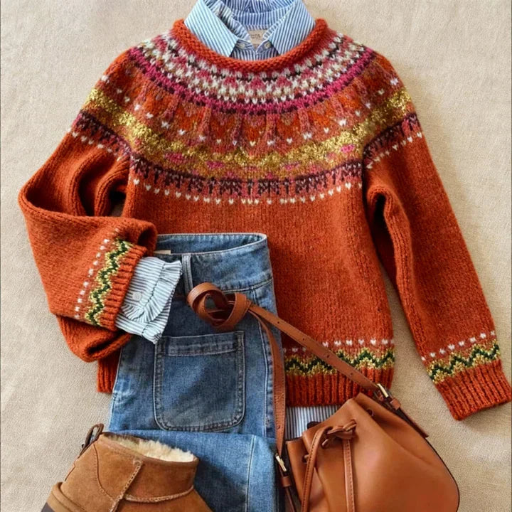 Simona | Klassischer Vintage-Strickpullover