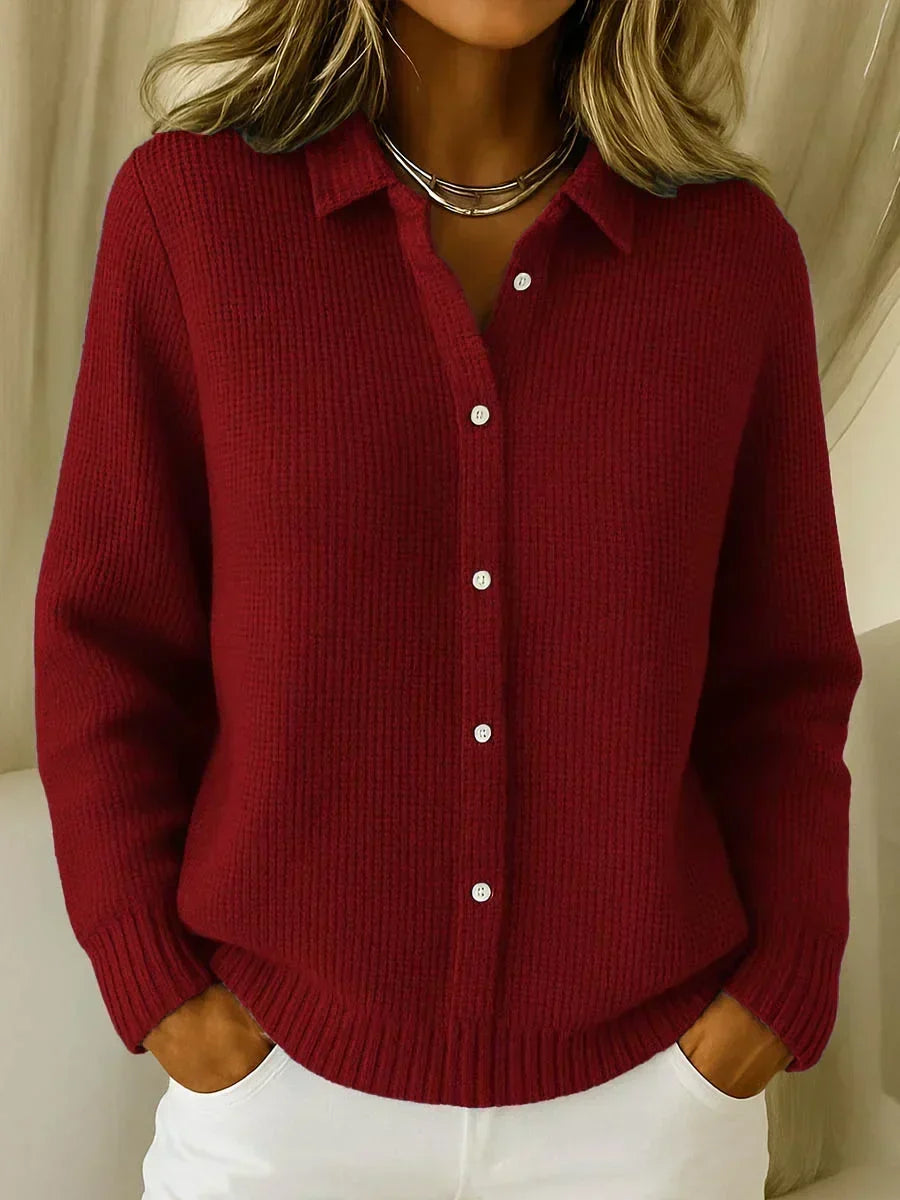 Katrina | Strukturierte Strickjacke mit Knöpfen