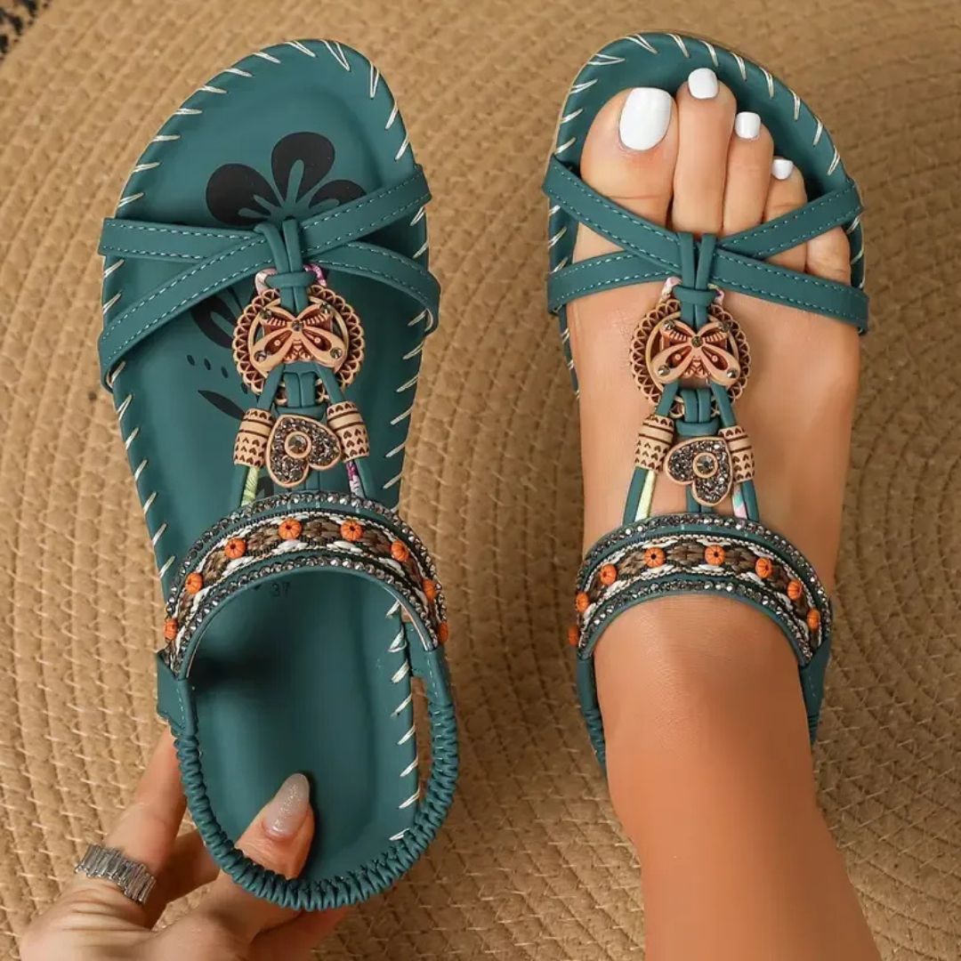Flora | Sandalen Stil Ibiza, die Komfort und Eleganz vereinen
