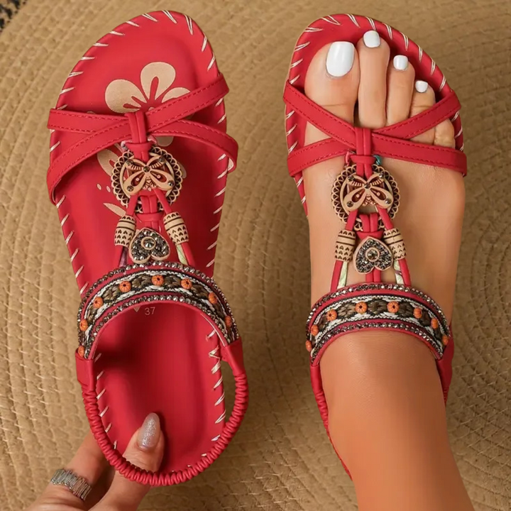 Flora | Sandalen Stil Ibiza, die Komfort und Eleganz vereinen