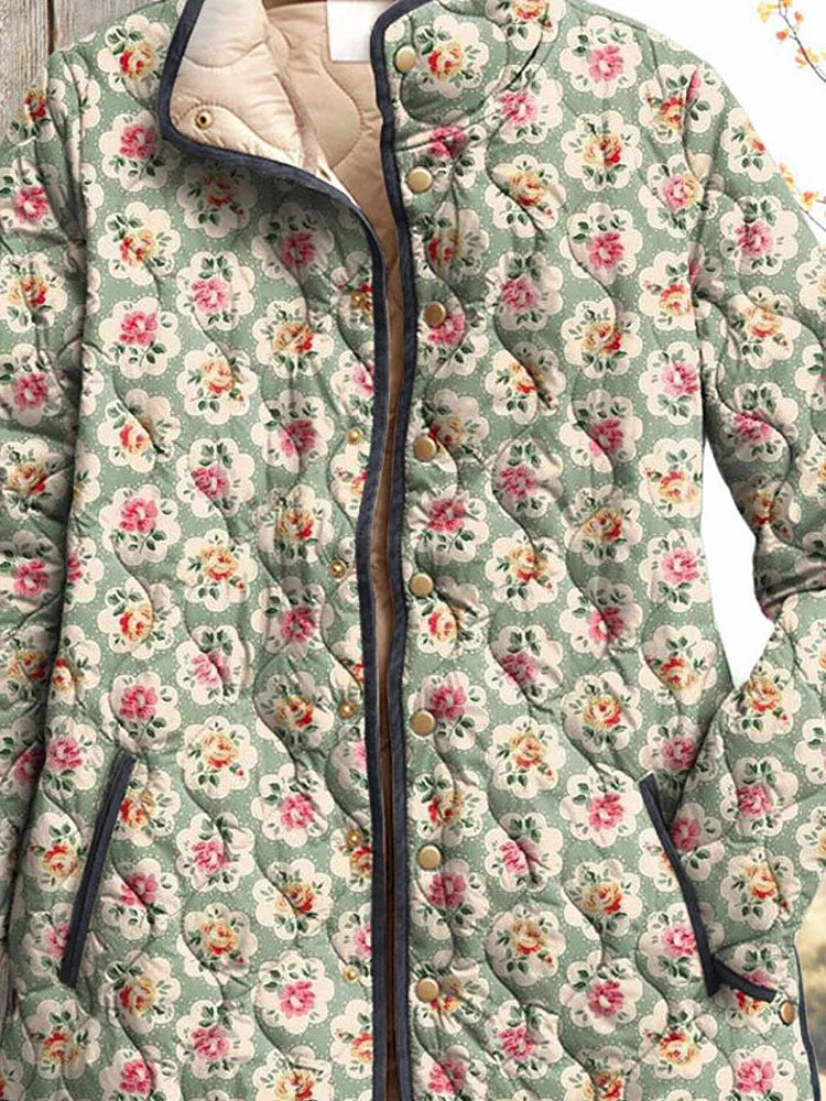 ELEANOR | VINTAGE ROSE QUILTED JACKE
