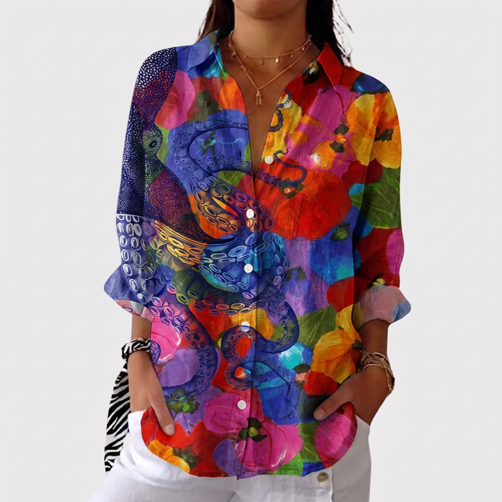 Shielo | Bluse mit abstraktem Muster
