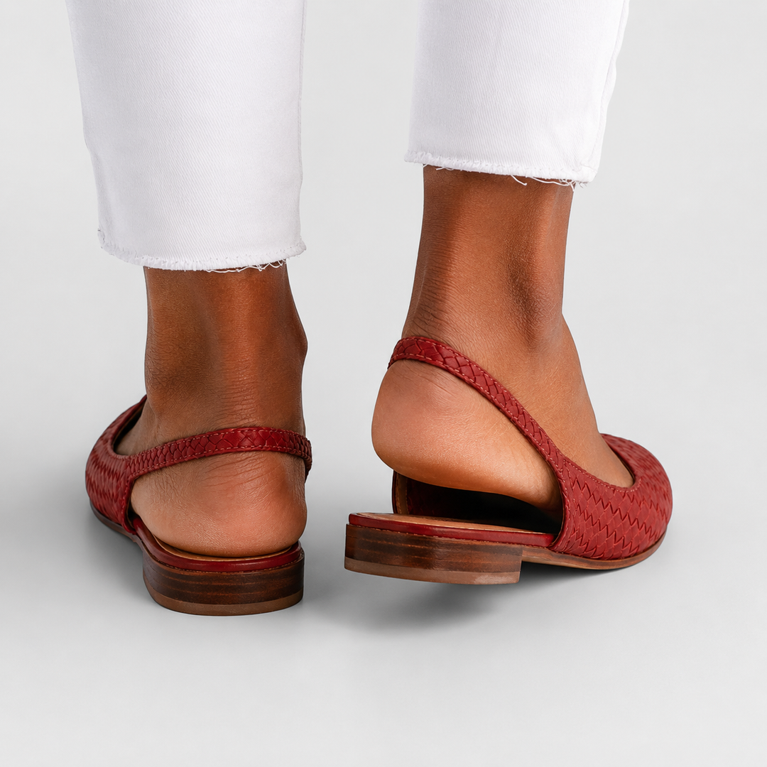 Simone | Geflochtene Mokassins mit Hinterriemen