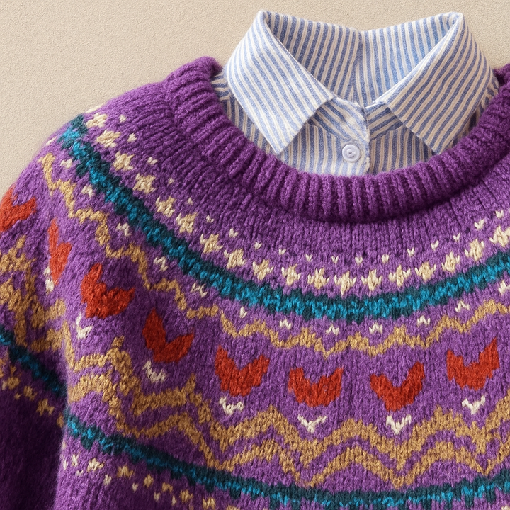 Silvia | Klassischer Vintage-Strickpullover