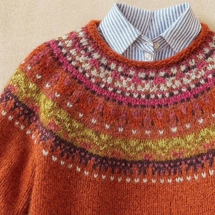 Simona | Klassischer Vintage-Strickpullover