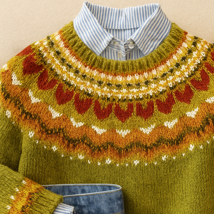 Alba | Klassischer Vintage-Strickpullover